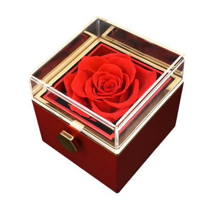 Eternal Rose Box W/ Engraved Necklace