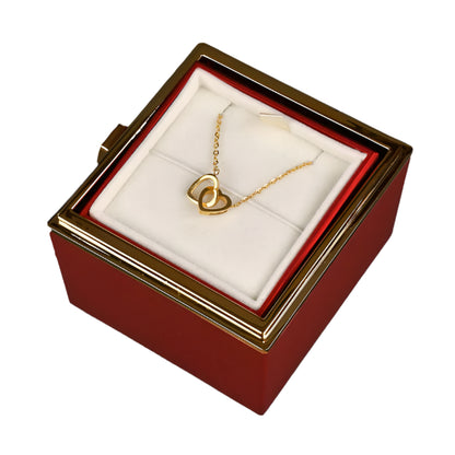 Eternal Rose Box W/ Engraved Necklace