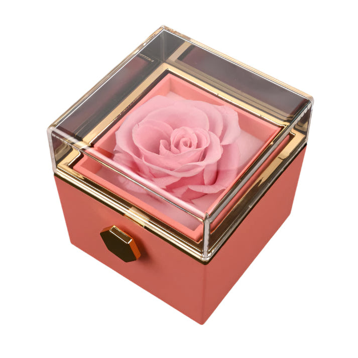 Eternal Rose Box W/ Engraved Necklace