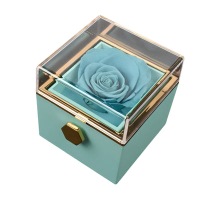 Eternal Rose Box W/ Engraved Necklace